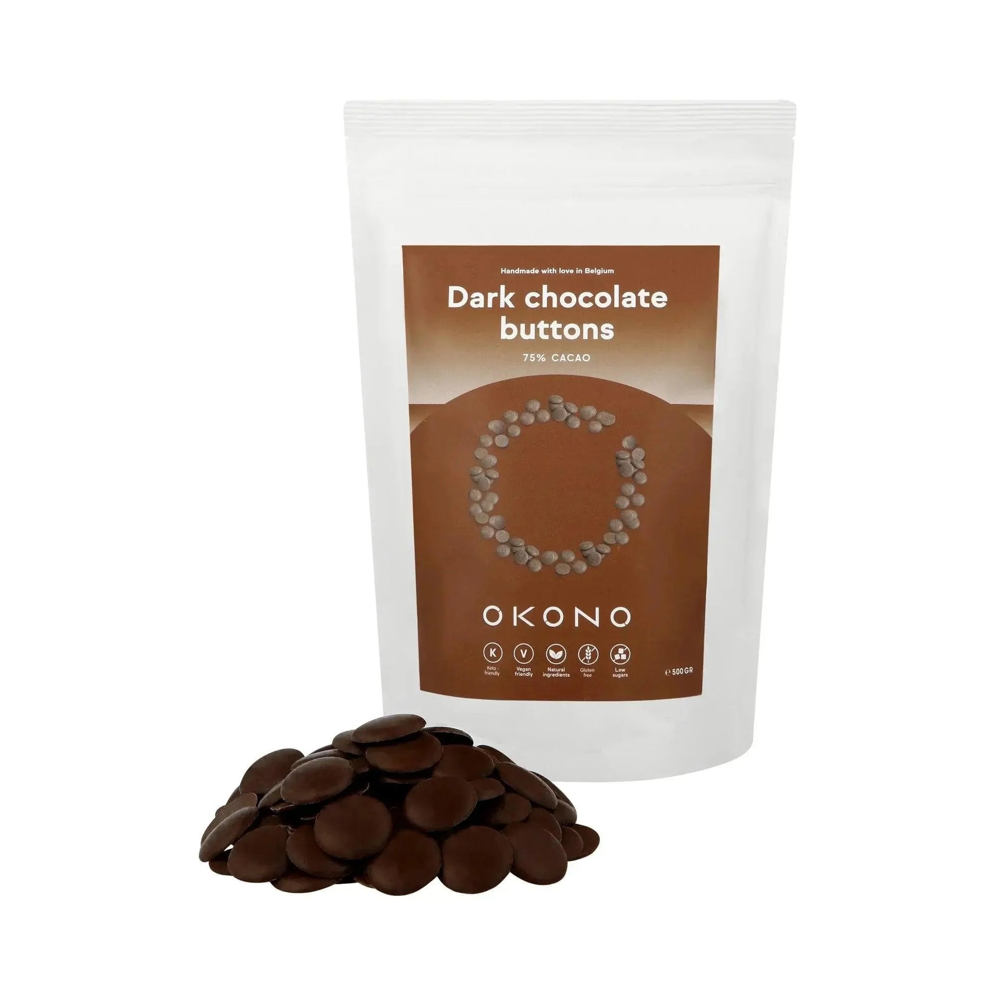 Buttons Dark Chocolate OKONO 500g okono 03000019