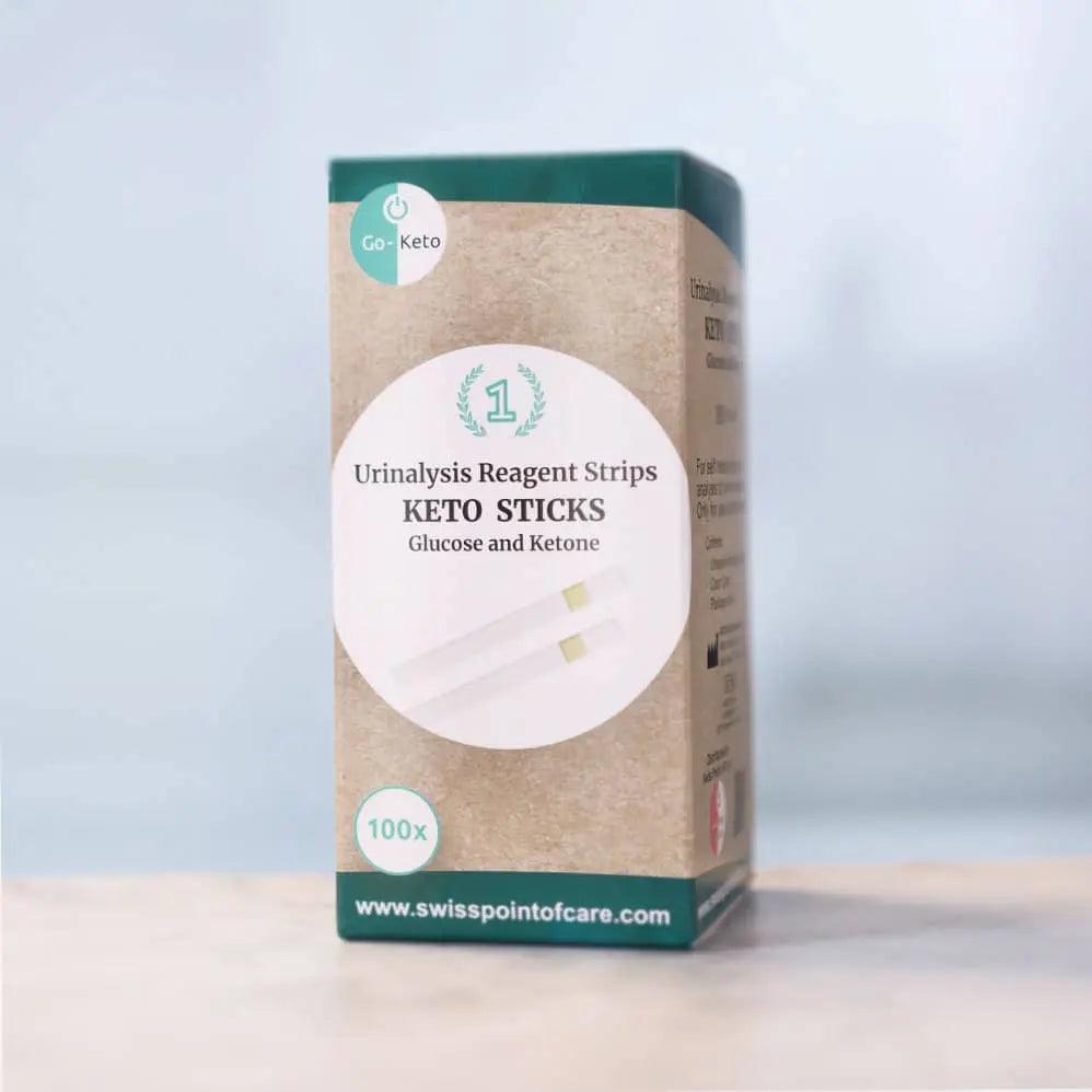 Go-Keto Glucose Ketonen Urine Sticks Go-Keto x50 P-GK-URIN-2P50 Vital20