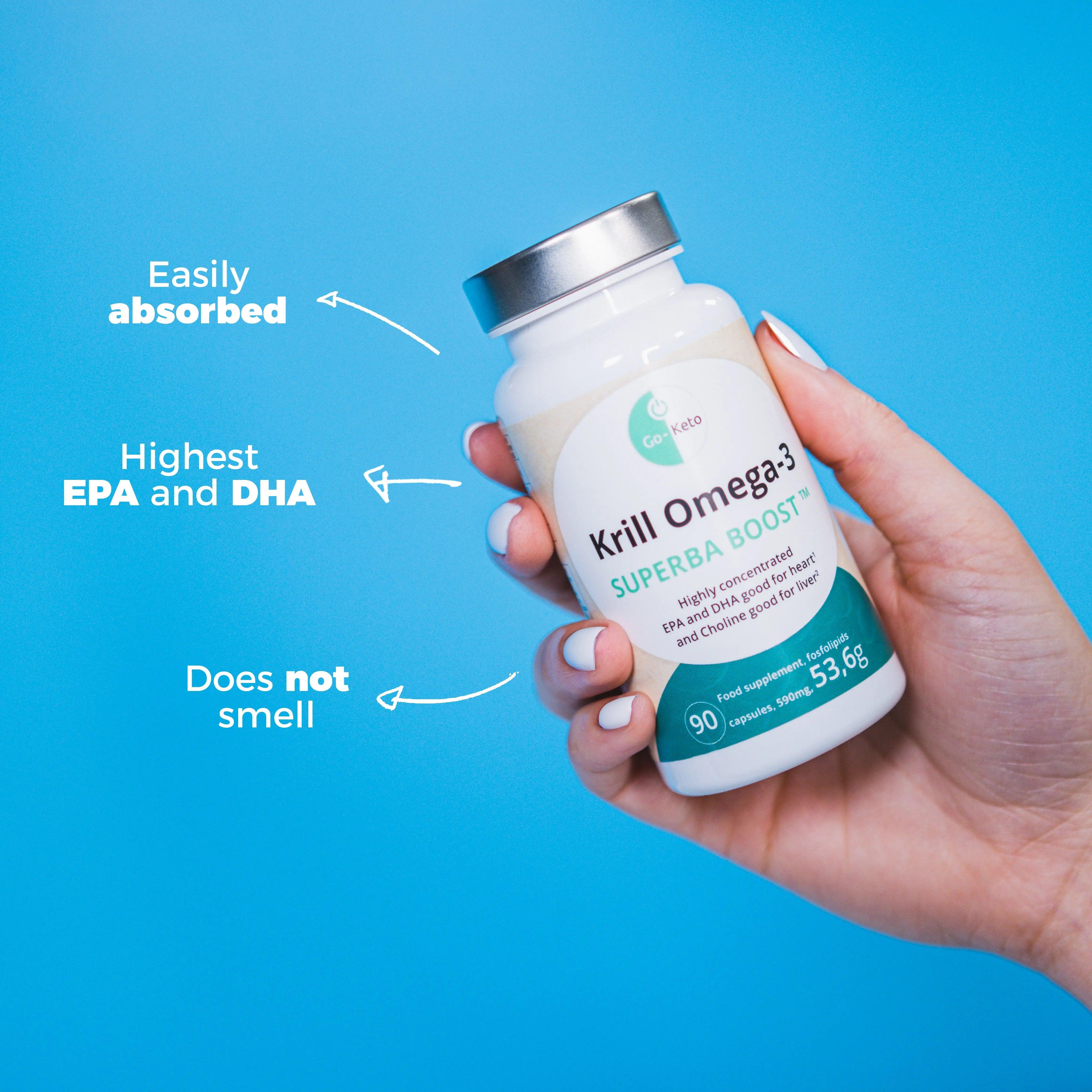 Go-Keto Krill Omega-3 Oil Go-Keto x90 P-KRI-90NL Vital20