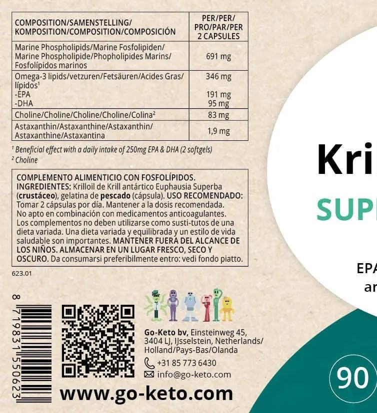 Go-Keto Krill Omega-3 Oil Go-Keto x90 P-KRI-90NL Vital20