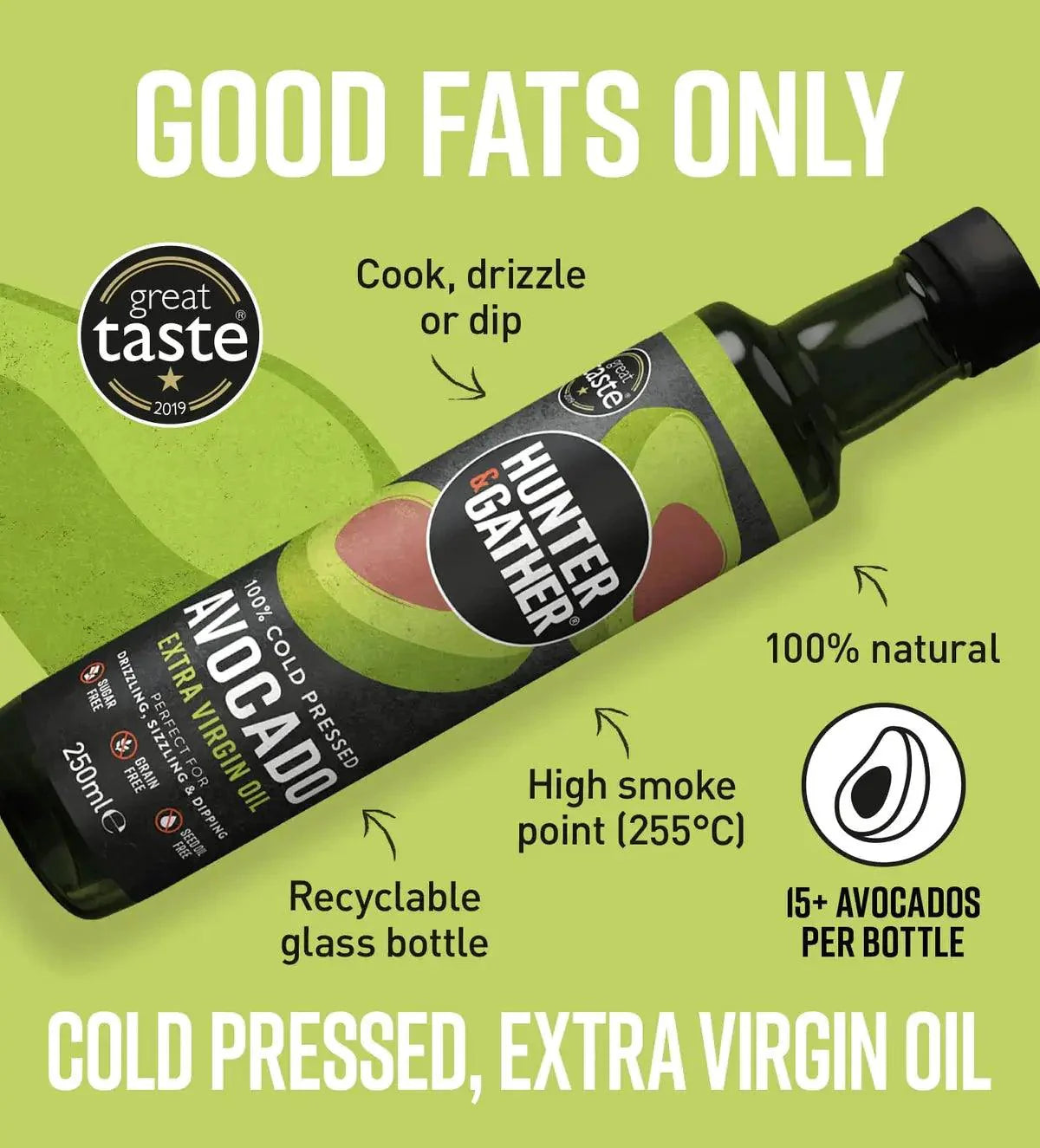 Hunter & Gather Avocado Oil Extra Virgin Hunter & Gather 500ml 00900004 Vital20