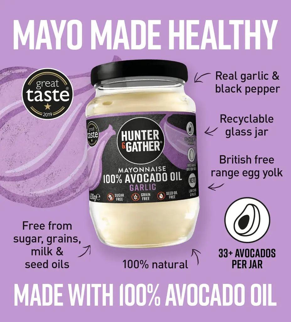 Hunter & Gather Avocado Oil Mayonnaise Garlic Hunter & Gather 250g 00900035 Vital20