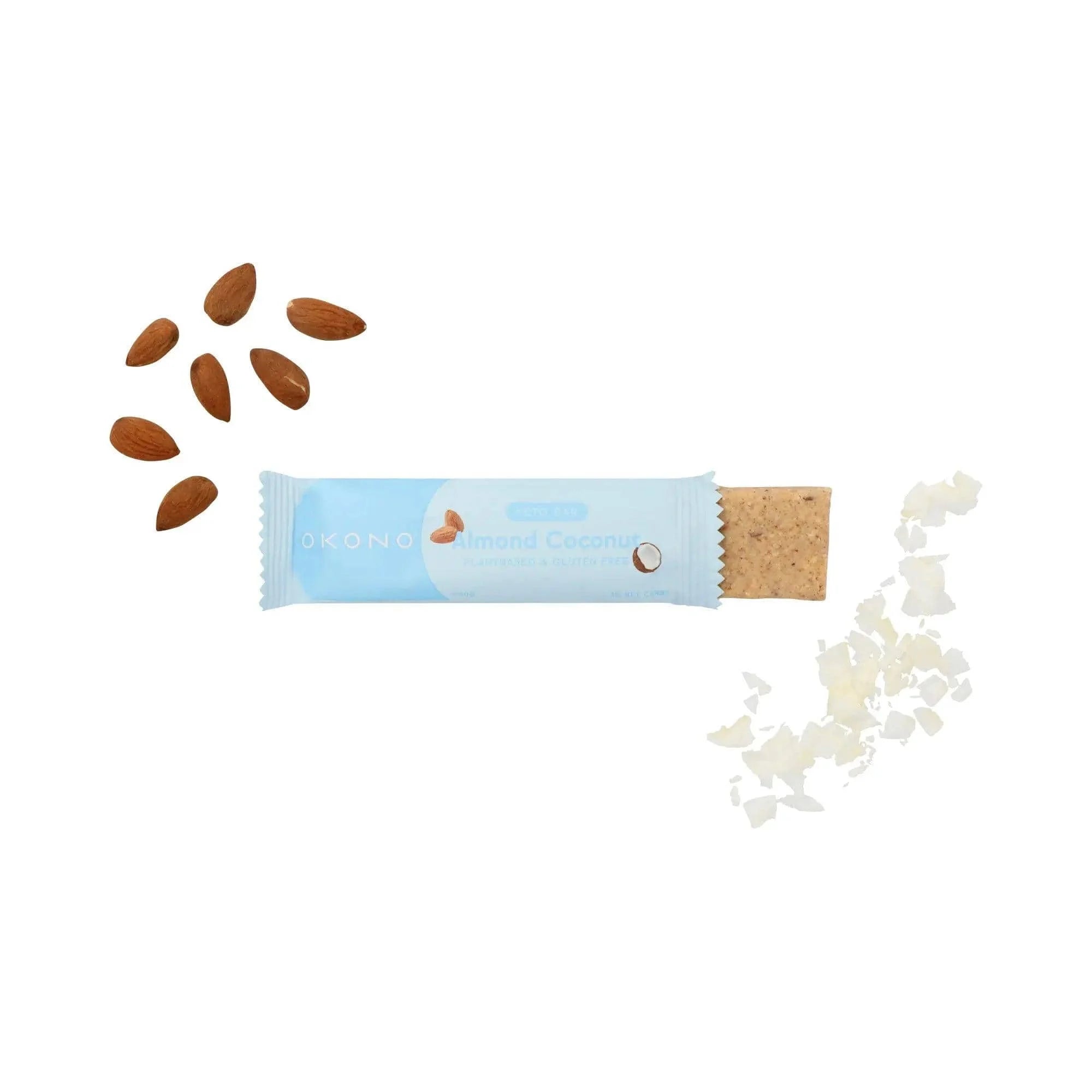 Keto Bar Almond Coconut OKONO 40g x12 okono Snacks 03000030
