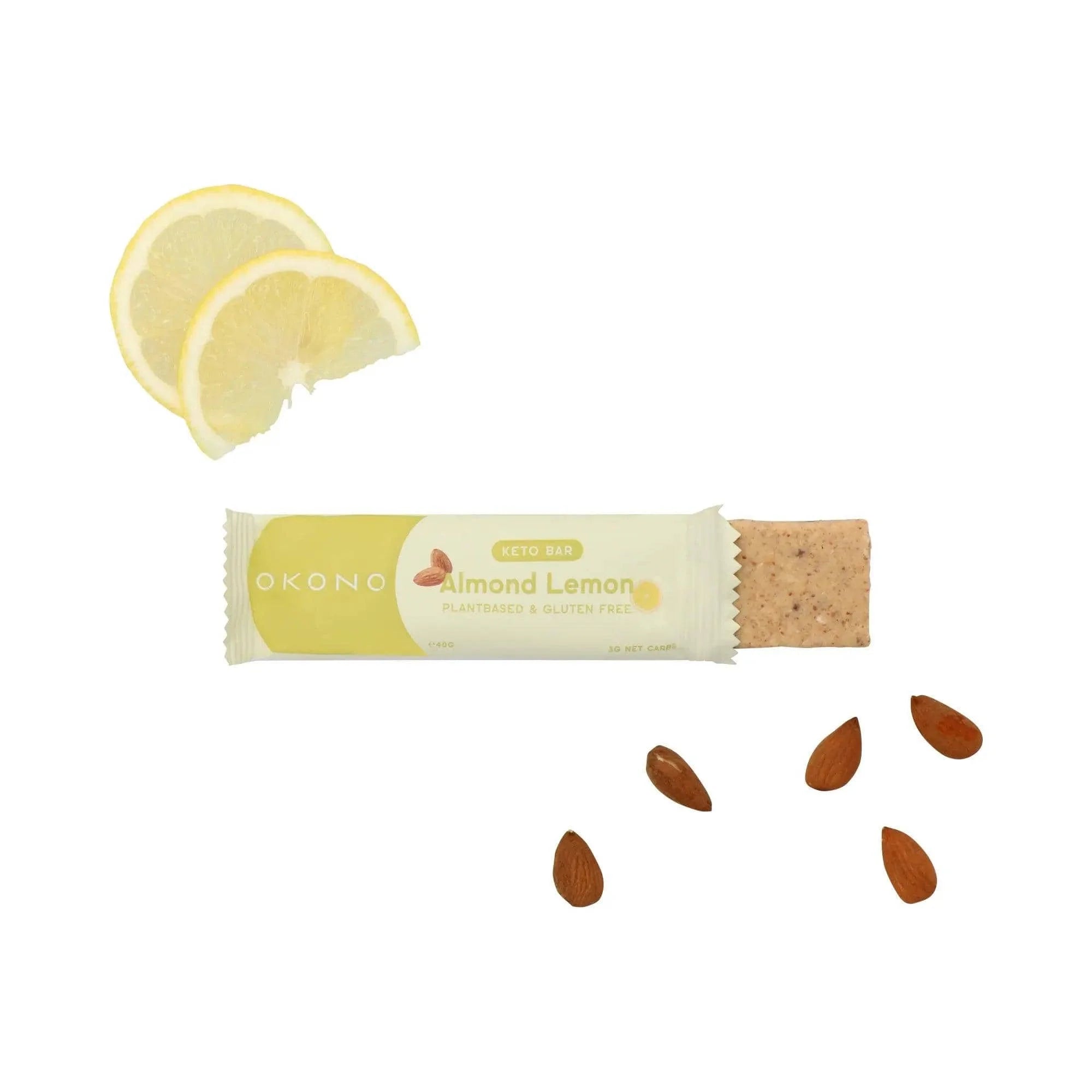 Keto Bar Almond Lemon OKONO 40g x12 okono Snacks 03000029
