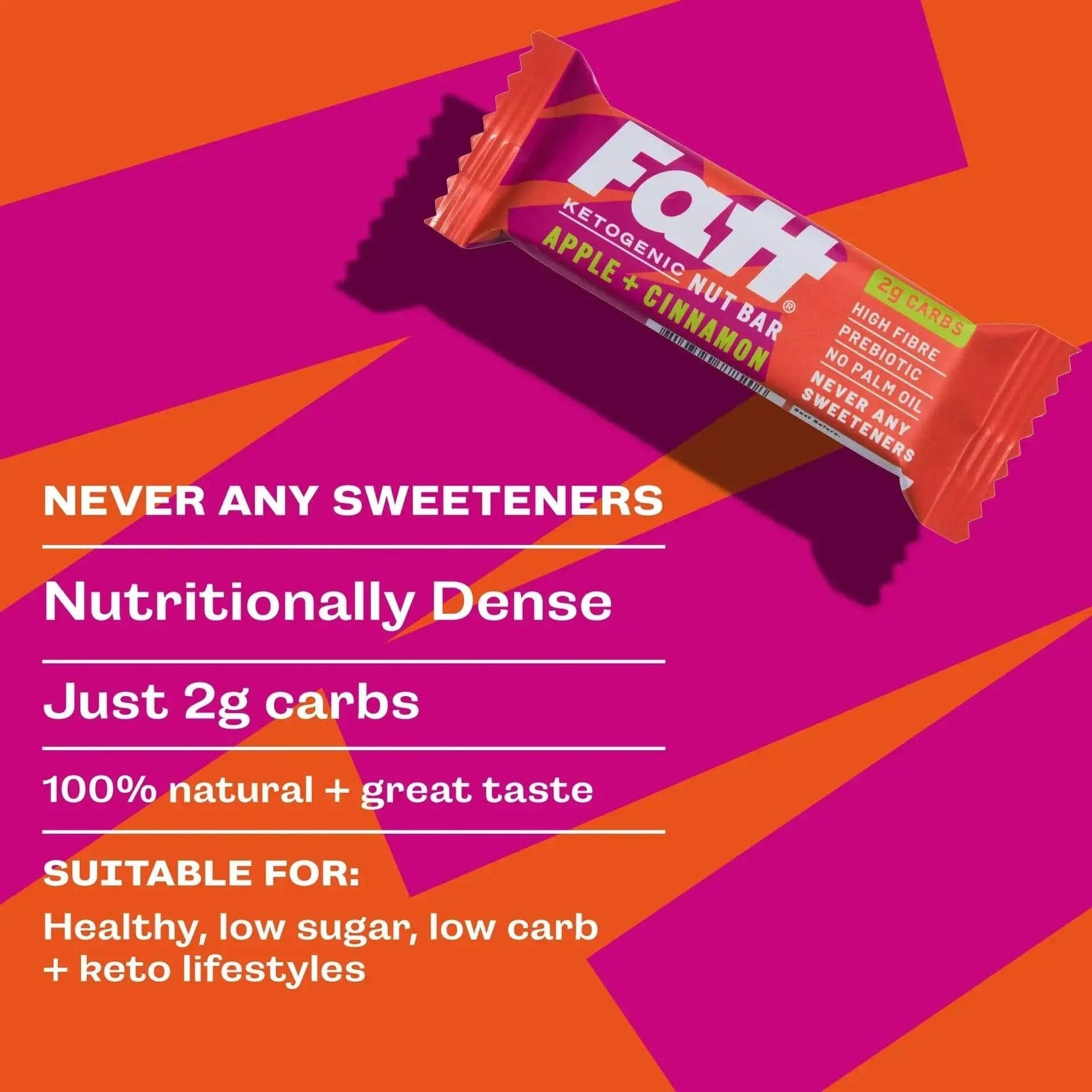 Keto Bar Apple Cinnamon Live Fatt 30g x20 live fatt Snacks 01900019