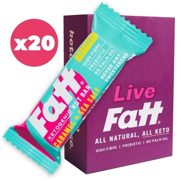 Keto Bar Caramel Sea Salt Live Fatt 30g x20 live fatt Snacks 01900020