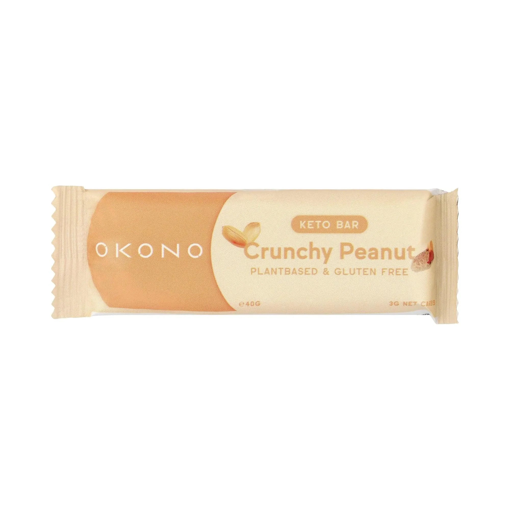 Keto Bar Crunchy Peanut OKONO 40g okono Snacks 03000017