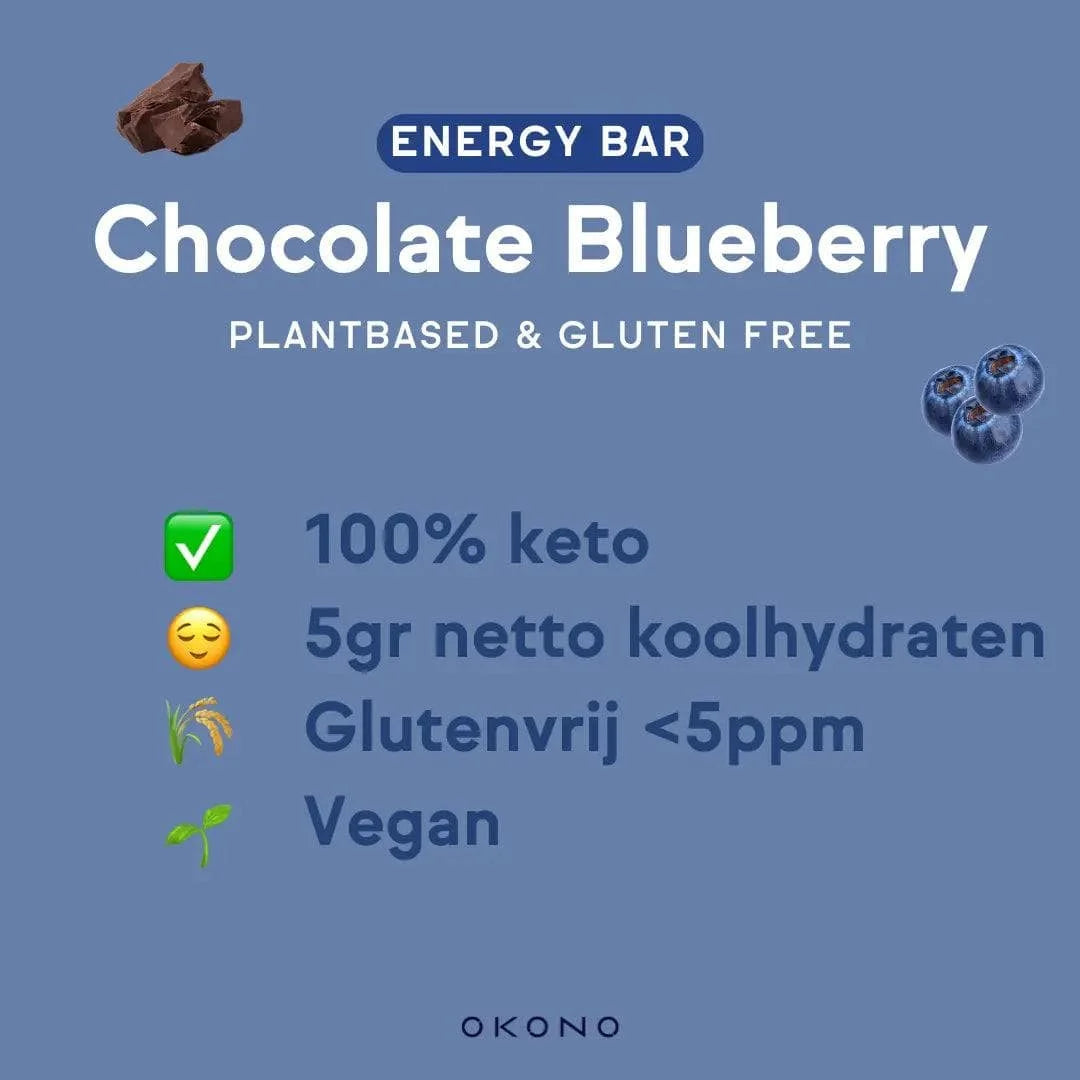 Keto Energy Bar Chocolate Blueberry Okono okono Snacks 03000021