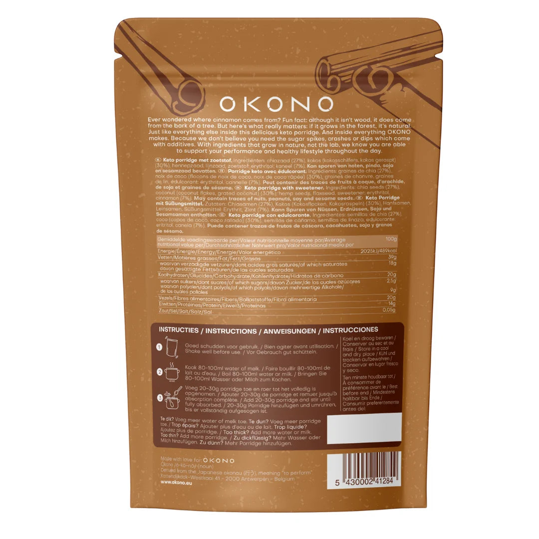 Keto Porridge Cinnamon OKONO 250g OKONO 03000039