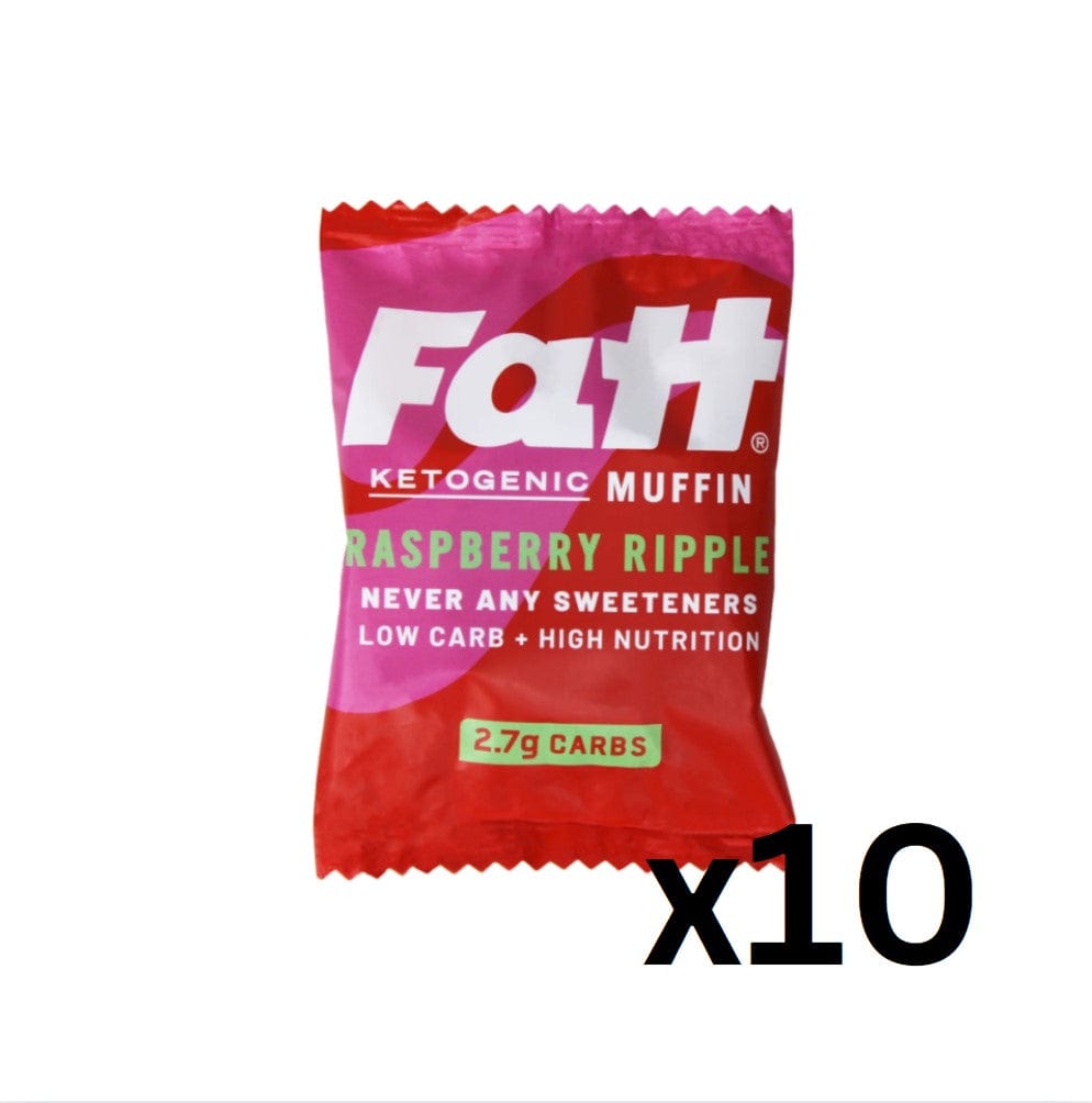 Live Fatt Keto Muffin Raspberry Ripple Live Fatt 40g x10 01900023 Vital20