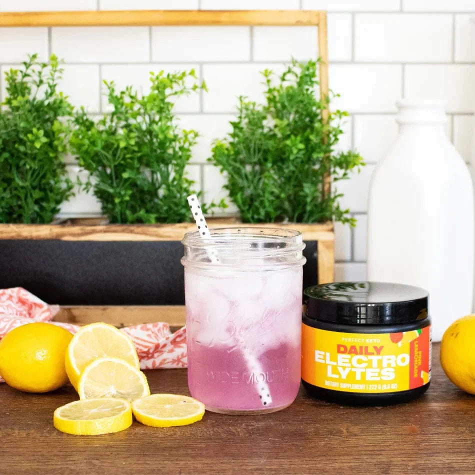 perfect keto Daily Electrolyte Powder Pink Lemonade Perfect Keto 272g P-PKEL-PL03 Vital20