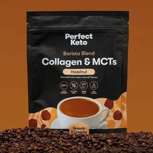 Perfect Keto Keto MCT Collagen Powder Barista Hazelnut Perfect Keto 226g P-KK-MBH77 Vital20