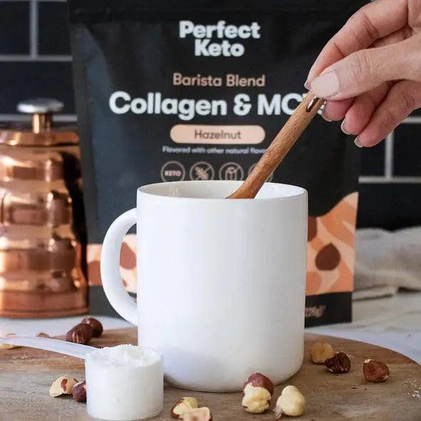 Perfect Keto Keto MCT Collagen Powder Barista Hazelnut Perfect Keto 226g P-KK-MBH77 Vital20