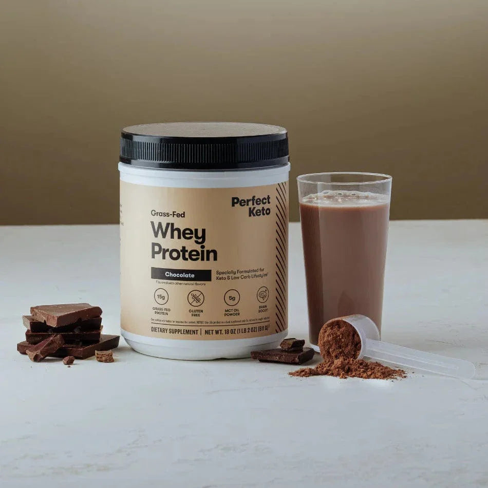 Perfect Keto Keto Whey Protein Chocolate Perfect Keto 511g P-PKWC-30 Vital20