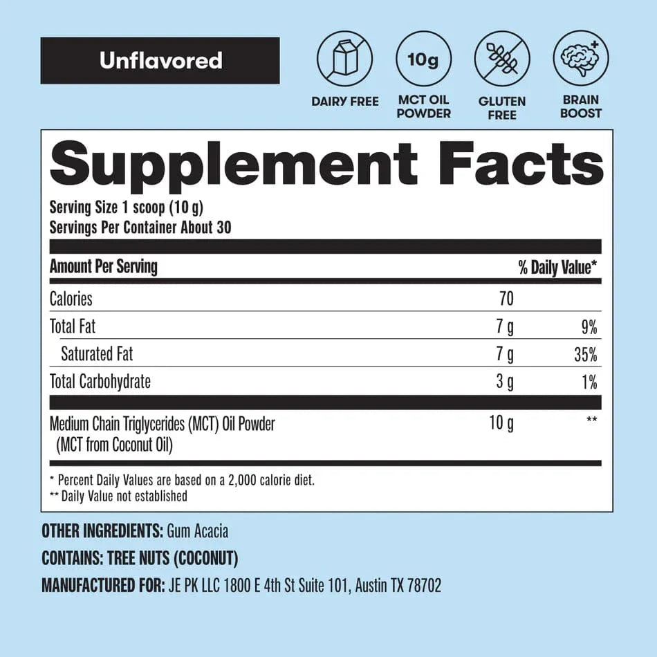 perfect keto MCT Oil Powder Unflavored Perfect Keto 300g P-PKMOP-67 Vital20