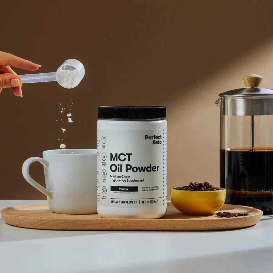 Perfect Keto MCT Oil Powder Vanilla Perfect Keto 320g P-PKMPV-28 Vital20