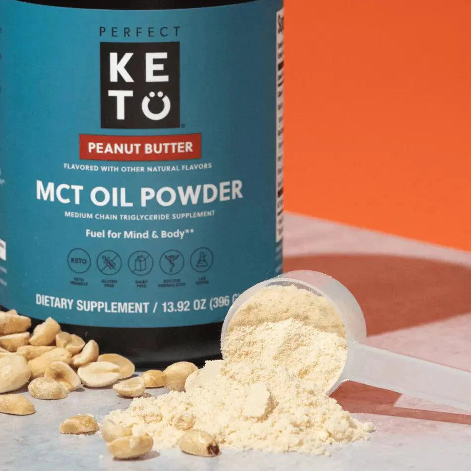 Perfect Keto MCT Powder Peanut Butter Perfect Keto 396g P-PKMPPB-38 Vital20