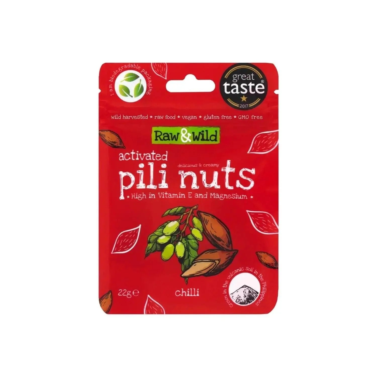 Raw & Wild Pili Nuts Chilli Raw & Wild 22g 03200001 Vital20
