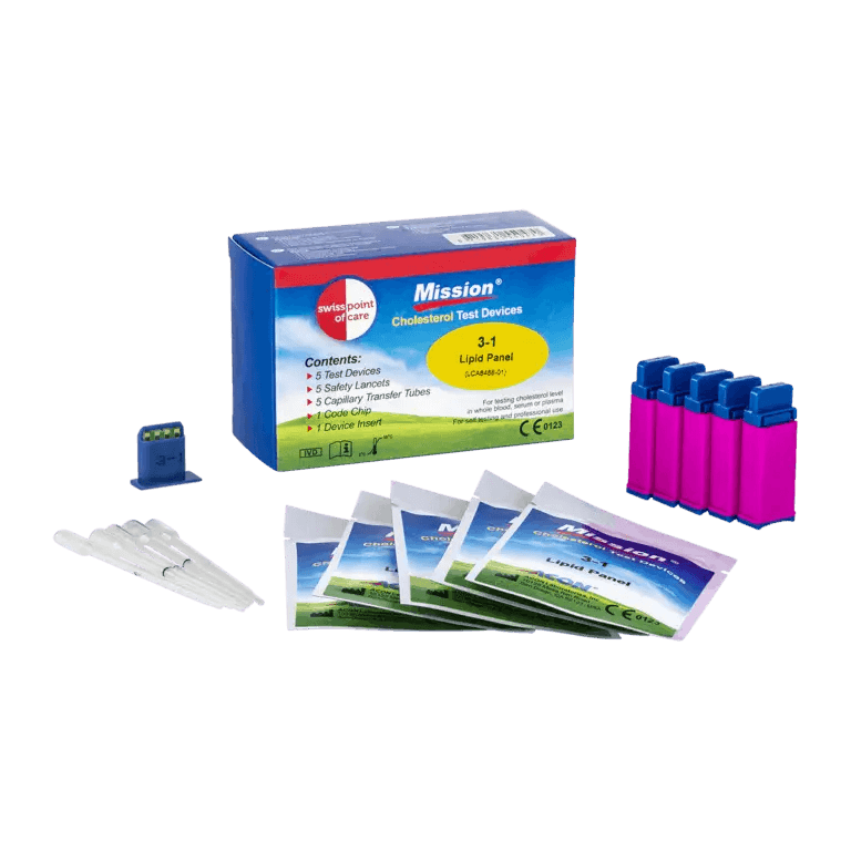 Swiss Point of Care Cholesterol Mission 3-in-1 StarterPack 004acfad-22aa-4ee6-87b Vital20