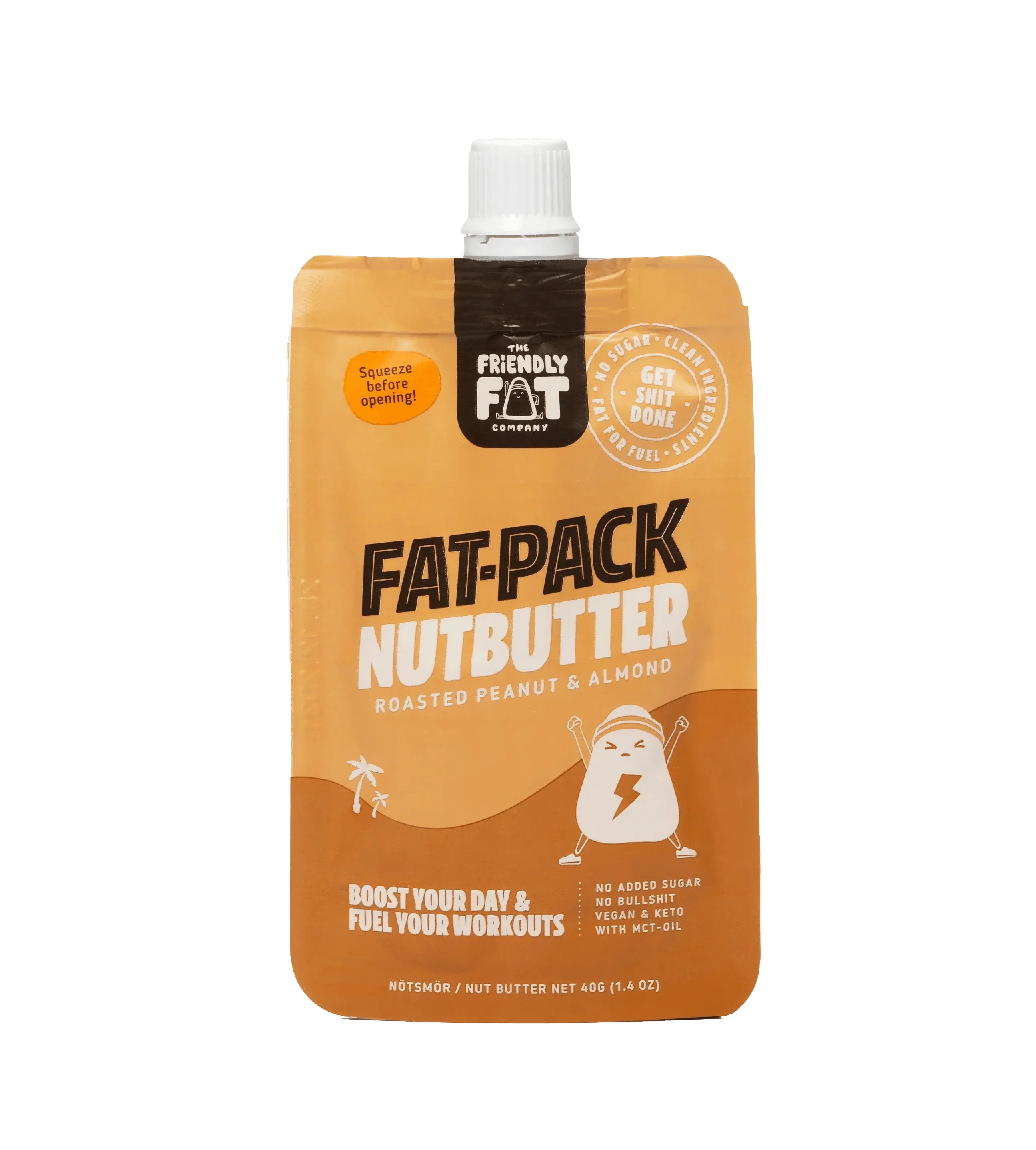 The Friendly Fat Company Fat Pack Nut Butter Peanut The Friendly Fat Company 40g 02000002 Vital20