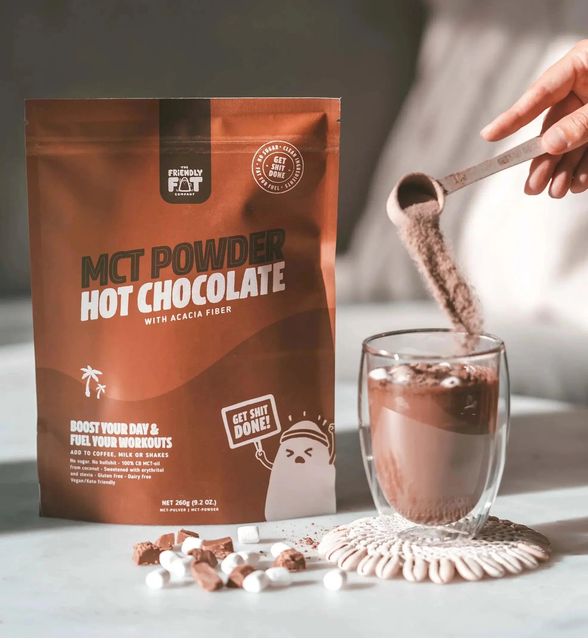 The Friendly Fat Company MCT Powder C8 Hot Chocolate The Friendly Fat Company 260g 02000006 Vital20