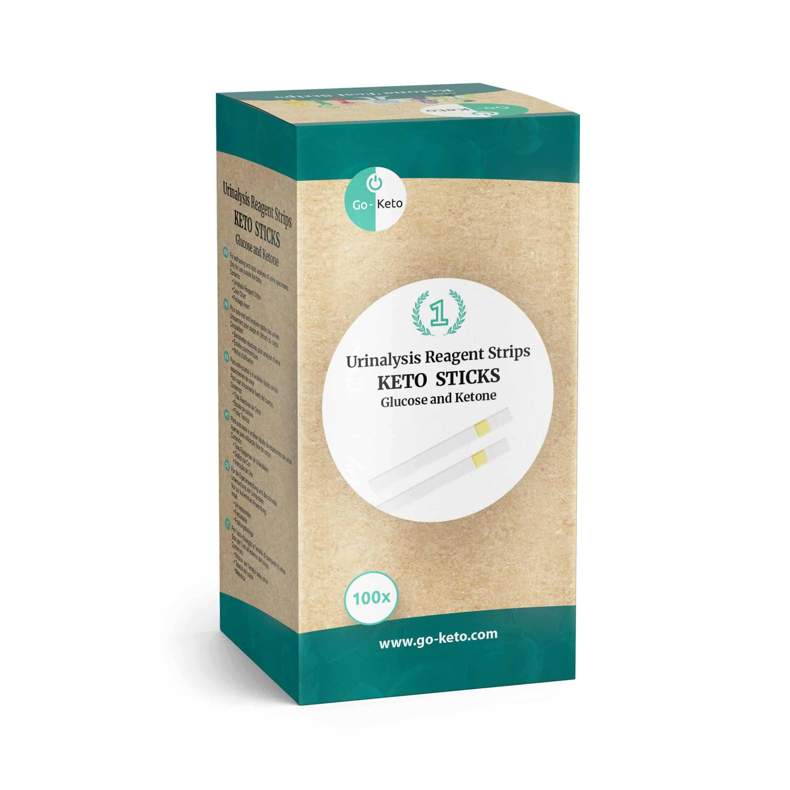 Go-Keto Glucose Ketone Urine Sticks Go-Keto x100 P-GK-URIN-2P Vital20
