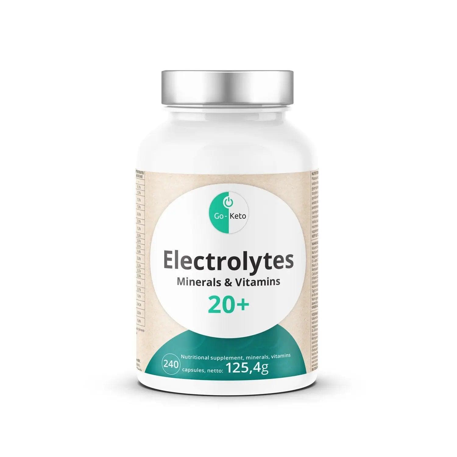 Go-Keto Vegan Electrolytes Minerals Multi Vitamins 20+ Go-Keto x240 P-GK-240ELC Vital20
