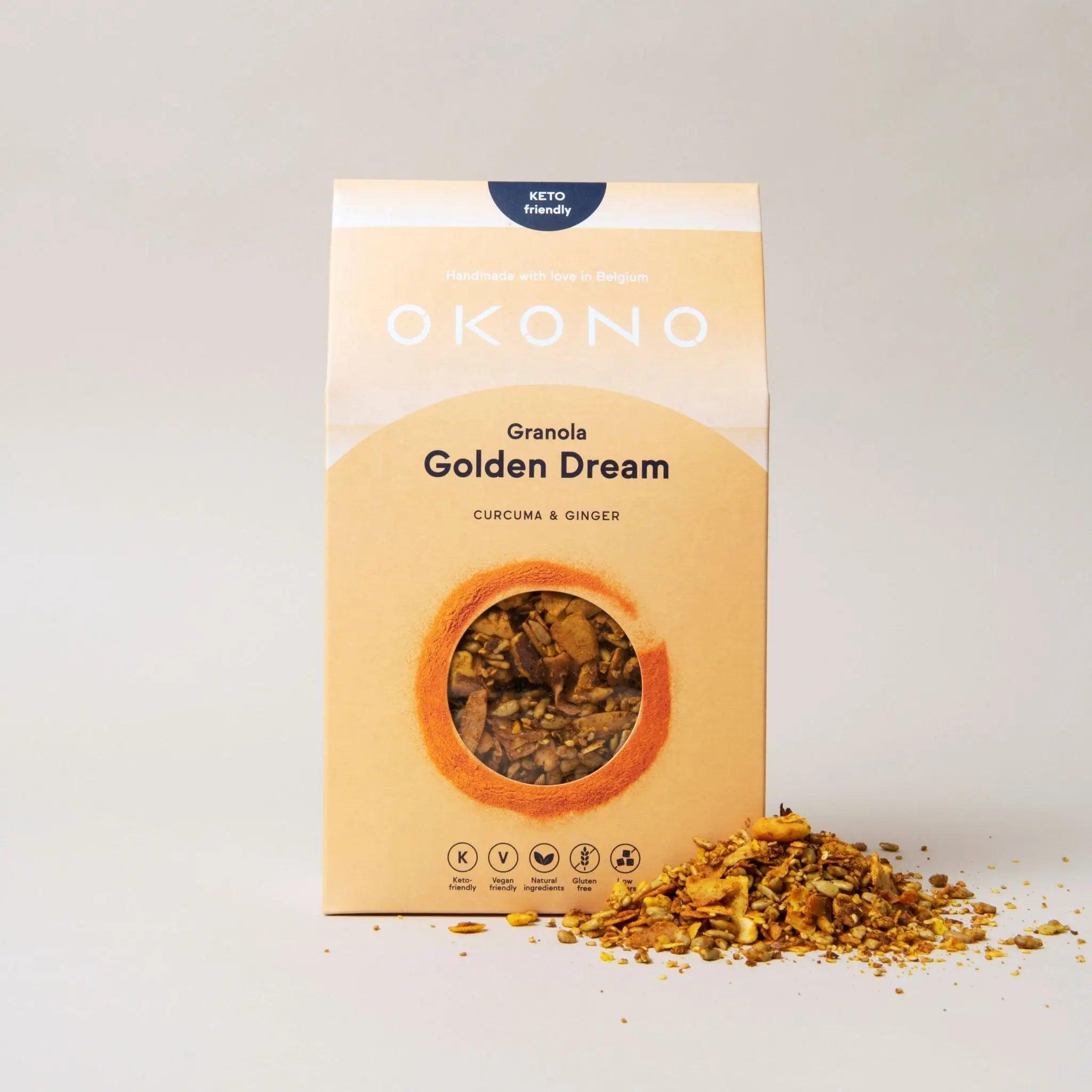 OKONO Keto Granola Golden Dream Curcuma & Ginger OKONO 300g 03000005 Vital20