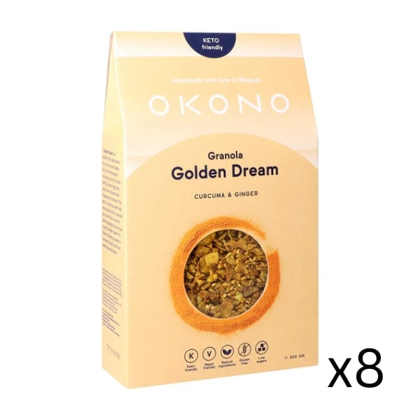 OKONO Keto Granola Golden Dream Curcuma & Ginger OKONO 300g x8 03000026 Vital20