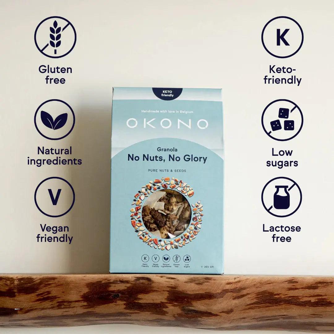 OKONO Keto Granola No Nuts, No Glory - Pure Seeds & Nuts 03000006 Vital20