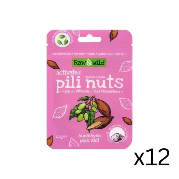 Pili Nuts Himalayan Pink Salt Raw & Wild 22g x12 raw & wild Snacks 03200013