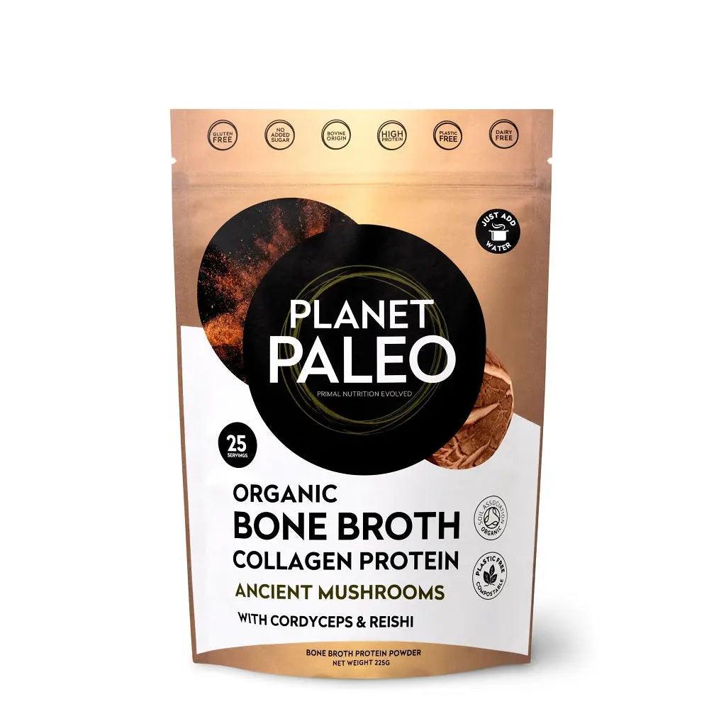 Planet Paleo Bio Bone Broth Collagen Protein Ancient Mushroom Planet Paleo 225g 03100015 Vital20