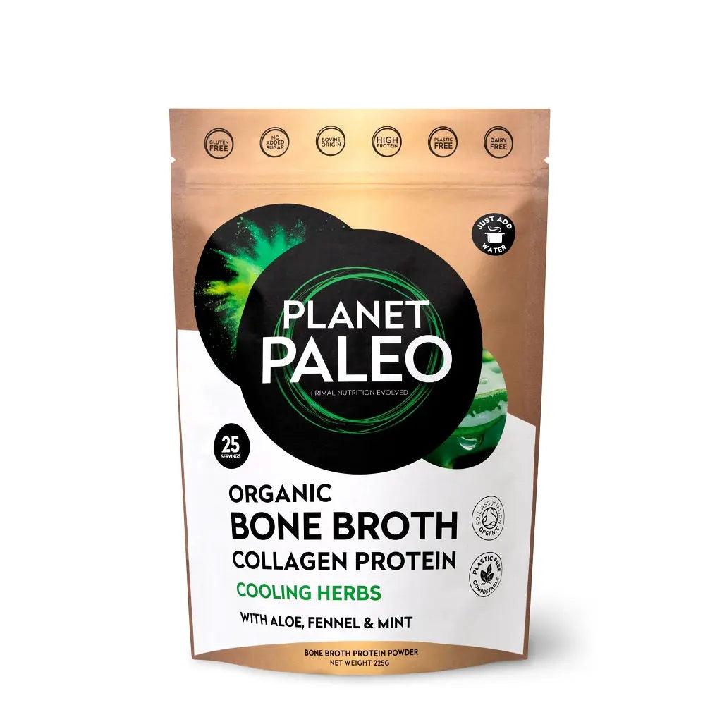 Planet Paleo Bio Bone Broth Collagen Protein Cooling Herbs Planet Paleo 225g 03100016 Vital20