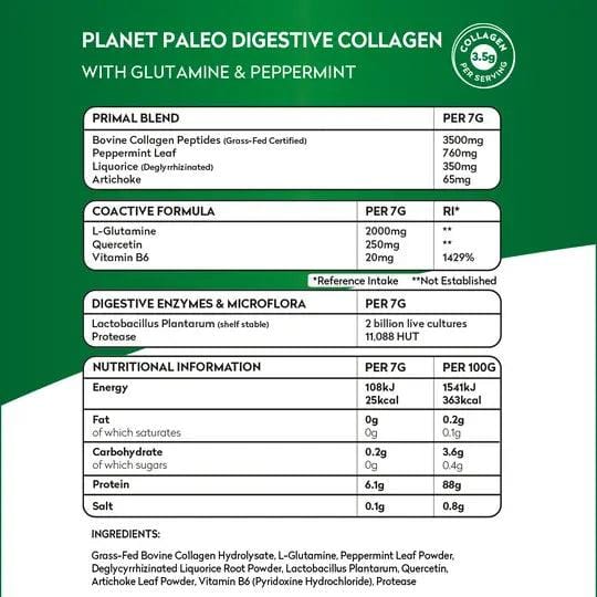 Planet Paleo Collagen Powder Digestive Digestive Enzymes Planet Paleo 245g 03100009 Vital20