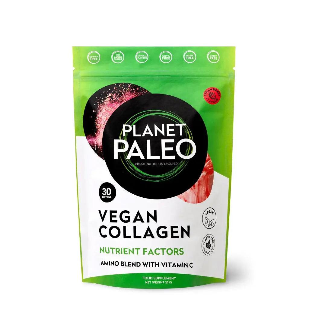 Planet Paleo Vegan Collagen Powder Strawberry Planet Paleo 231g 03100020 Vital20