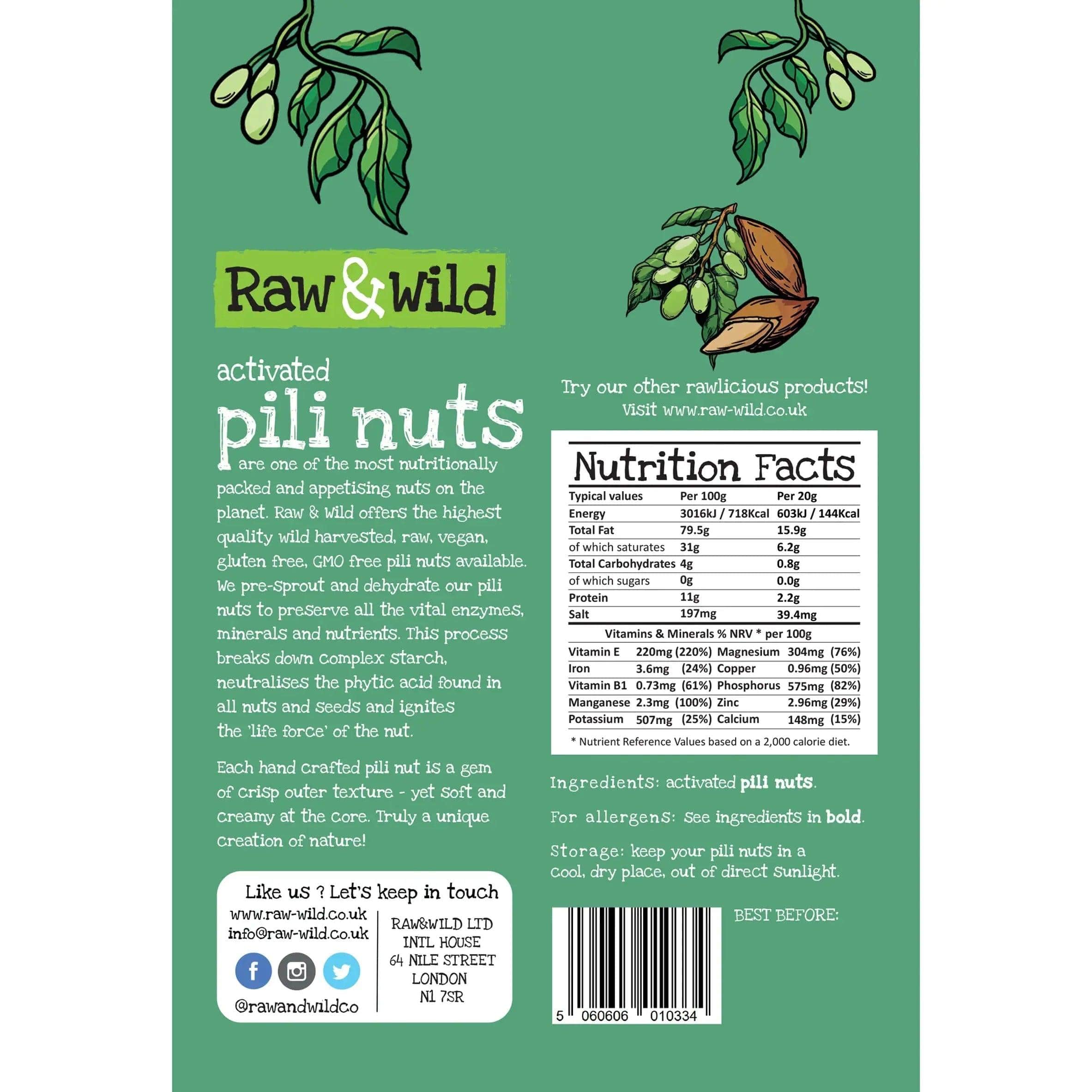 Raw & Wild Pili Nuts Original Raw & Wild 70g 03200008 Vital20