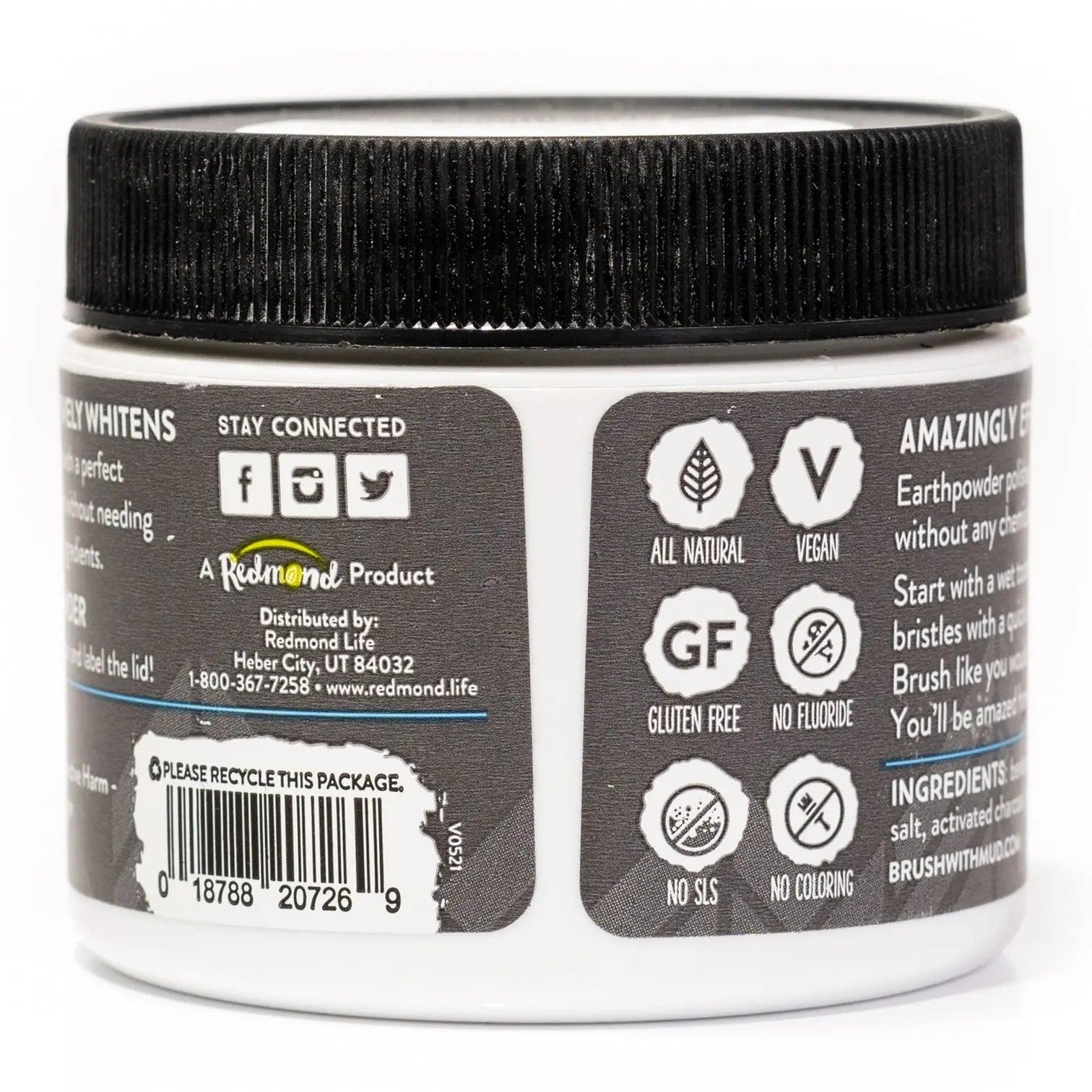 Redmond Earthpowder Toothpaste Peppermint Charcoal Redmond 51g 04600012 Vital20