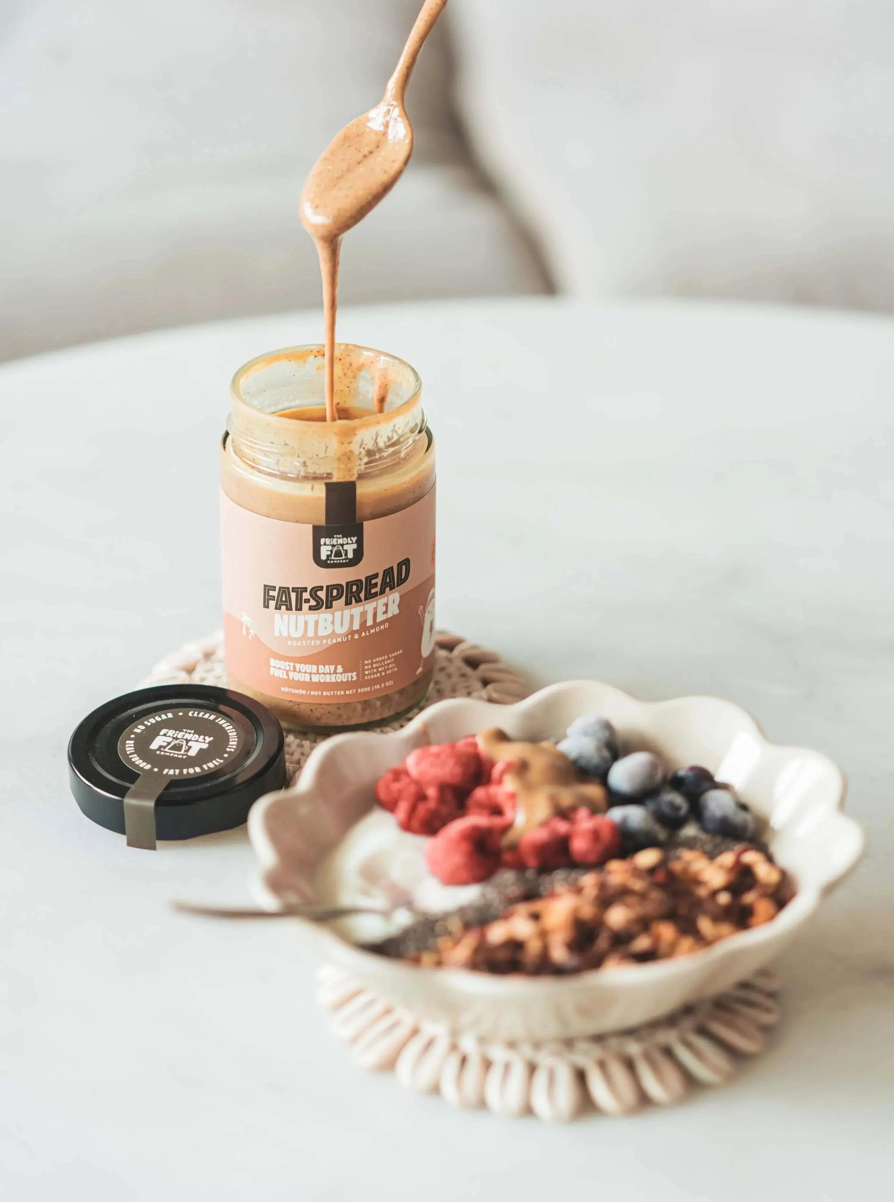 The Friendly Fat Company Fat Spread Nutbutter Peanut The Friendly Fat Company 300gr 02000007 Vital20
