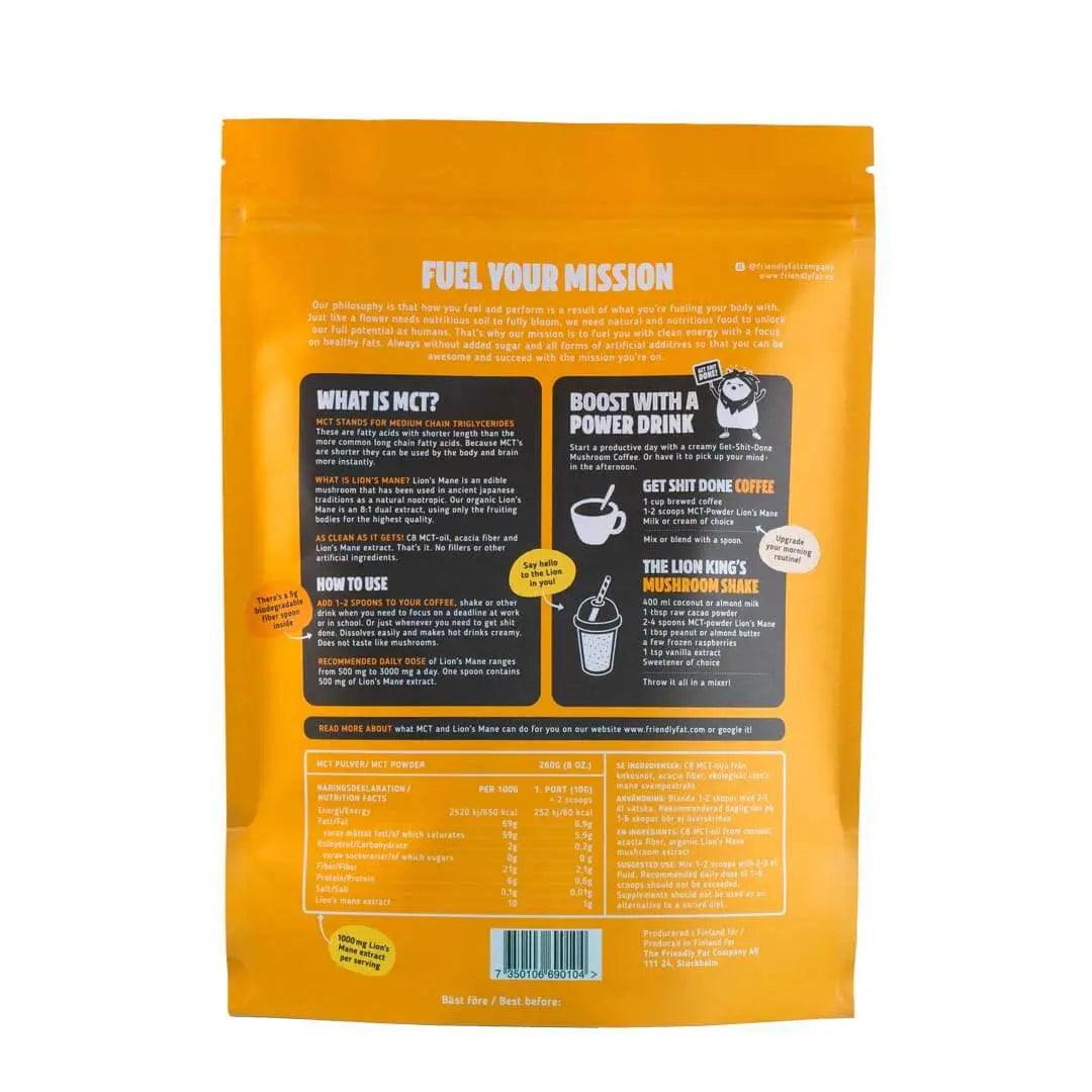 The Friendly Fat Company MCT Powder C8 Lion's Mane The Friendly Fat Company 260g 02000001 Vital20